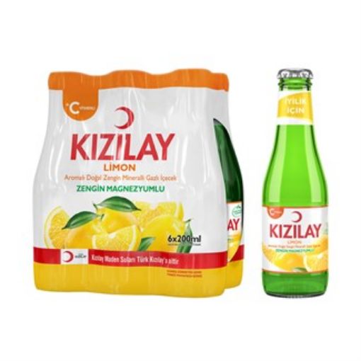 Picture of  Kizilay Lemon Flavored Natural Rich Magnesium Erzincan 6x200 ml