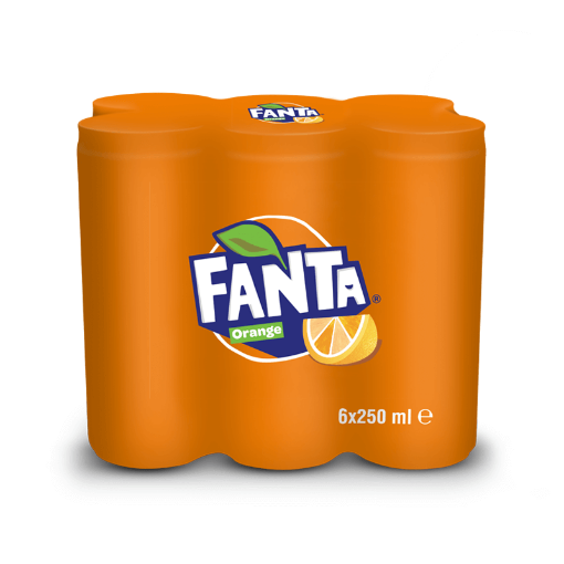 Picture of Fanta Orange Flavored 6 x 250 ml