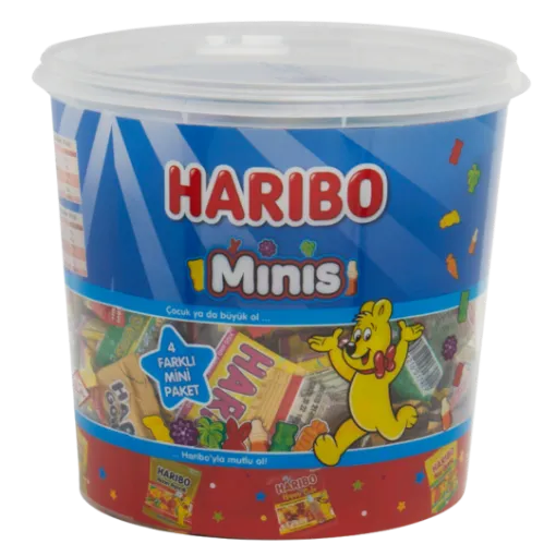 Picture of Haribo Minis 4 Different Mini Packages 100 Pieces 1 Kg