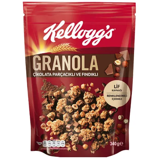 Picture of Kellogg's Granola Chocolate With Particles And Hazelnut 340g