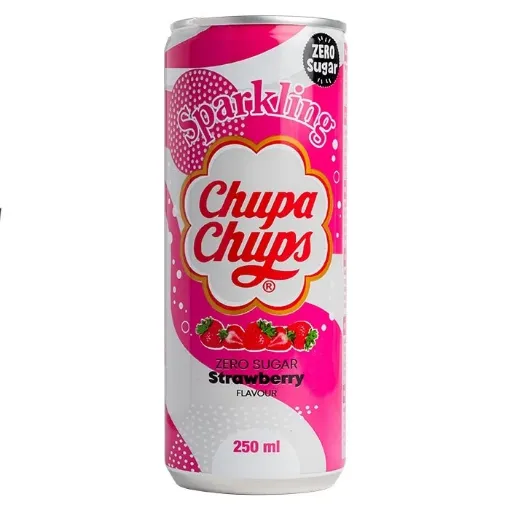 Picture of Sparkling Chupa Chups Zero Sugar Strawberry Flavor 250ml