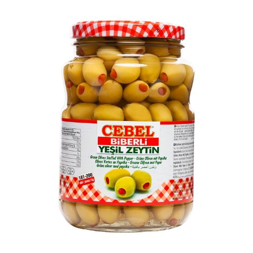 Picture of Cebel Green Olives With Pepper 900g