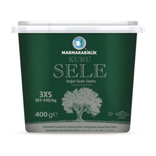 Picture of Marmarabirlik Dry Sele Natural 3X Small Black Olives 400g