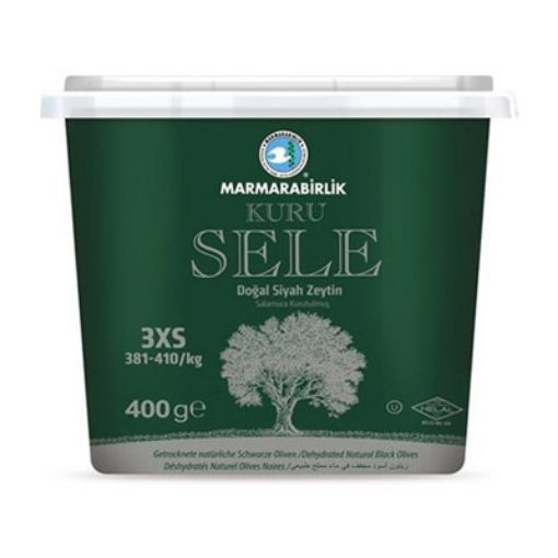 Picture of  Marmarabirlik Dry Sele Natural Black Olives 400g