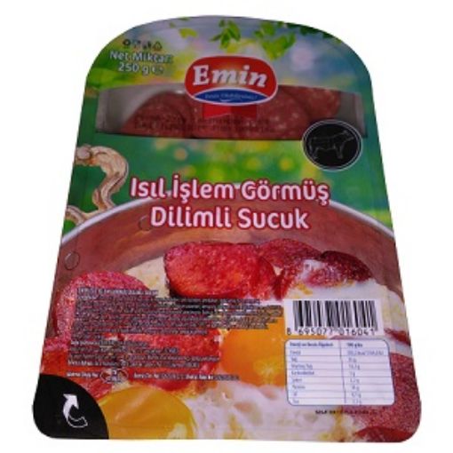 Picture of Emin Heat Treated Beef Sliced ​​Sausage 250g