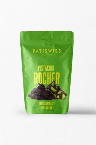 Picture of Patiswiss Pistachio Rocher Dark Chocolate 58% Cocoa 80g