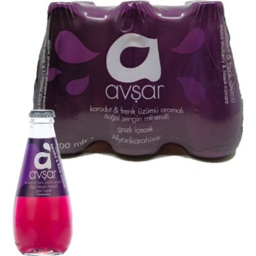Picture of Avsar Black Mulberry and Blackcurrant Flavored Carbonated Drink 200 ML x 6 