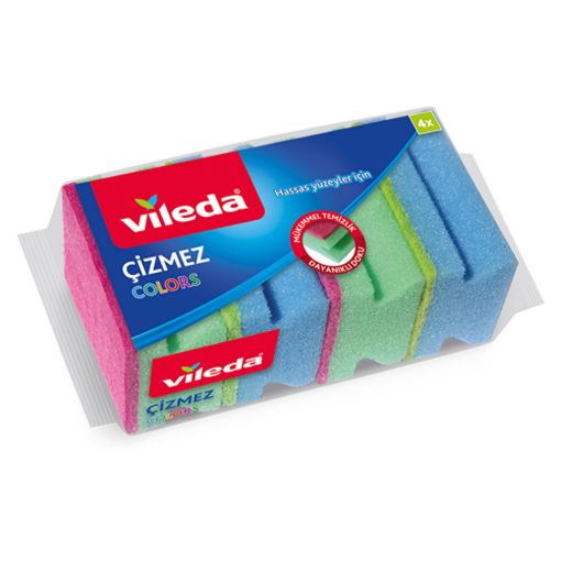 Picture of Vileda Does Not Scratch Colors Sponge Set of 4