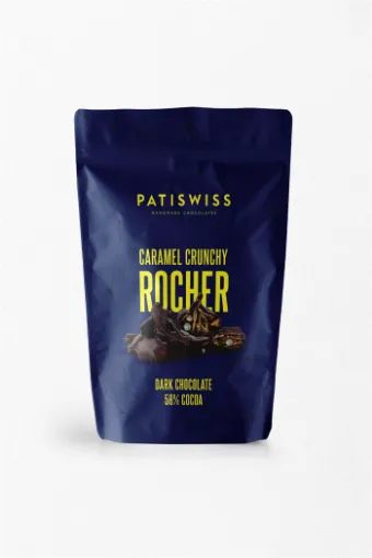 Picture of Patiswiss Caramel Crunchy Rocher Coated Dark Chocolate 58% Cocoa 80 g