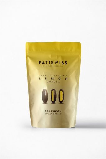 Picture of Patiswiss Lemon Coated Dark Chocolate 58% Cocoa 80 g