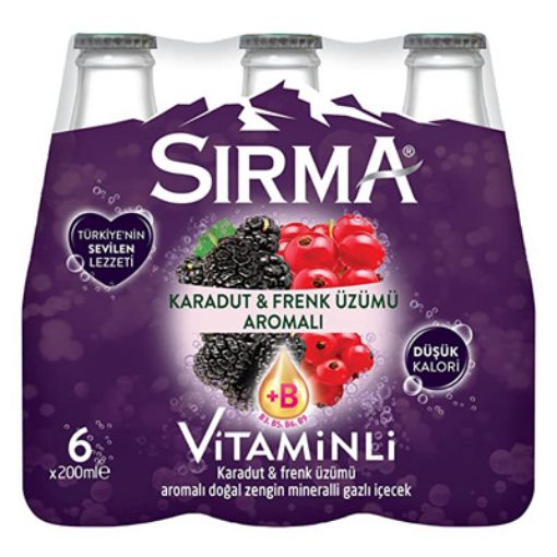 Picture of Sirma Black Mulberry and Blackcurrant Flavored 6 x 200 ml