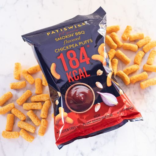 Picture of Patiswiss Smoking BBQ Flavored Chickpea Puffs 184 KCAL 50 g