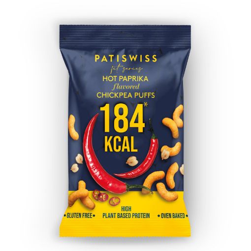 Picture of Patiswiss Hot Paprika Flavored Chickpea Puffs 184 KCAL 50 g