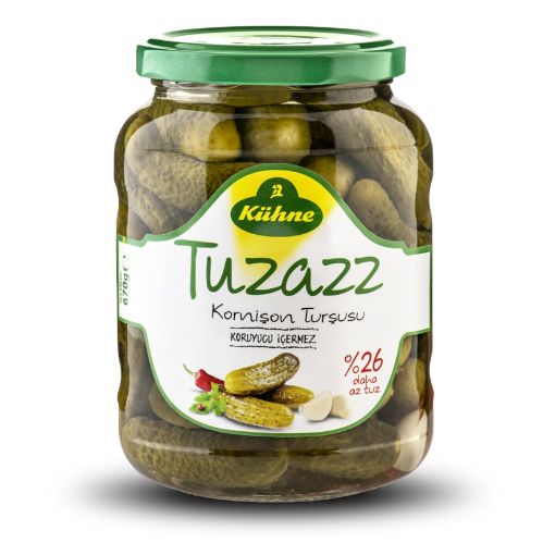 Picture of Kuhne Low Salted Gherkin Pickles 670 G