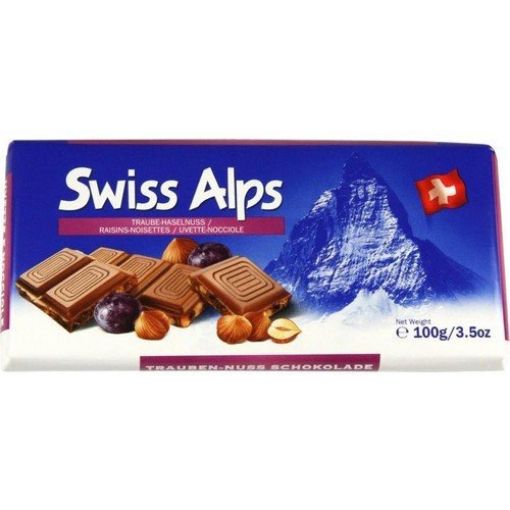 Picture of Swiss Alps Grape Hazelnut 100g