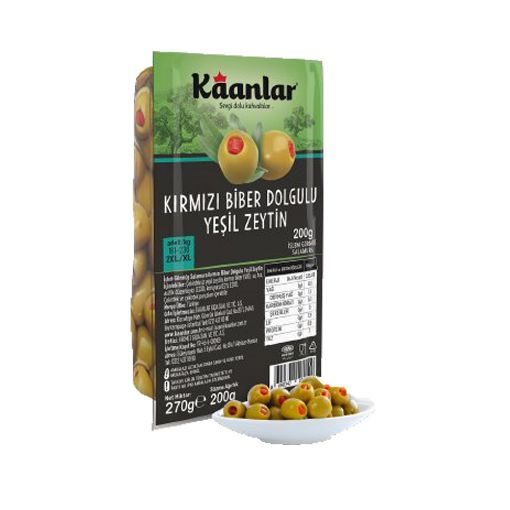 Picture of Kaanlar Red Pepper Stuffed Green Olive 200 g