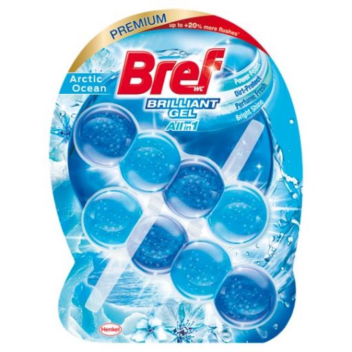 Picture of Bref Brilliant Gel Arctic Ocean, Rim block Toilet Cleaner 42g x 2 