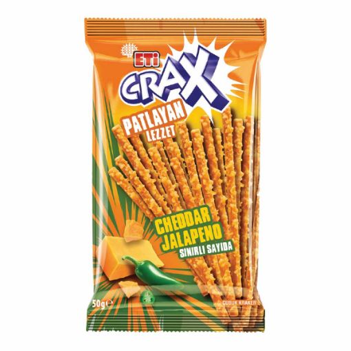 Picture of Eti Crax Cheddar Jalapeno Stick Cracker 50 G