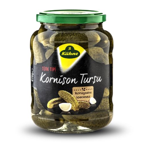 Picture of Kuhne Turkish Type Gherkin Pickle 670 G