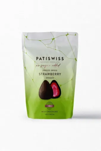 Picture of Patiswiss No Sugar Added Milk Chocolate Strawberry Dragee 80 g 