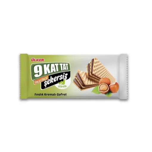 Picture of Ulker 9 Kat Tat Sugar Free Nut Cream Wafer 118g