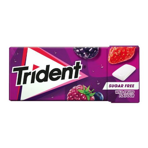 Picture of Trident Sugar Free Wild Fruits Flavor 14 g