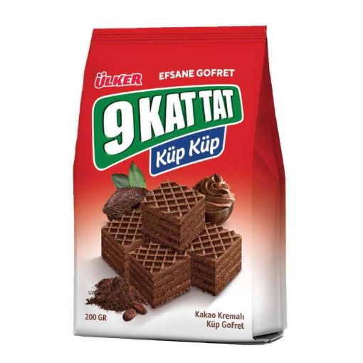 Picture of Ulker 9 Kat Tat Cubed Cocoa Cream Wafer 200 g