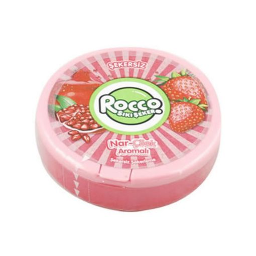 Picture of Rocco Firm Candy Pomegranate & Strawberry Sugar Free 12 G