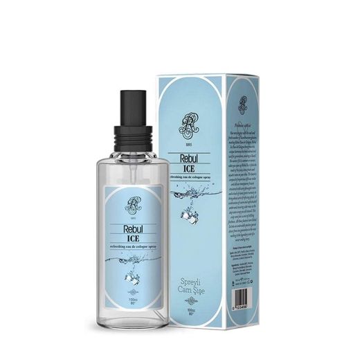 Picture of Rebul Ice Refreshing Eau De Cologne Spray Glass Bottle 125ml