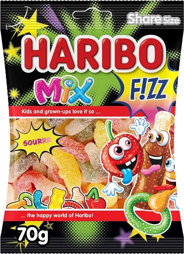 Picture of Haribo Mix Fizz Sur Gummy Candy (Halal), 70 g