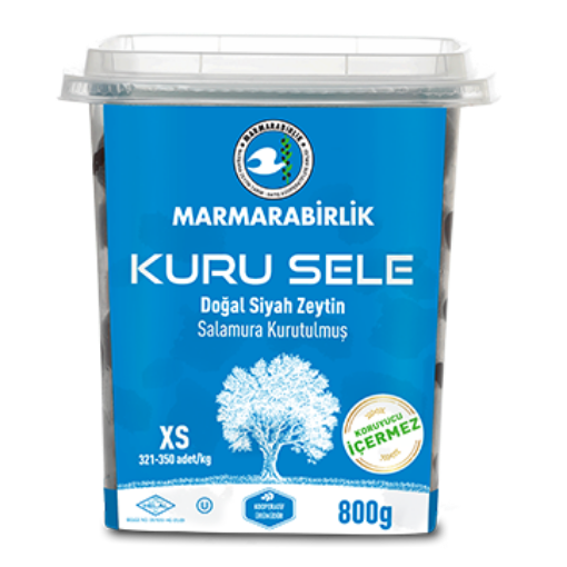 Picture of Marmarabirlik Dry Saddle Natural X Small Black Olives  800 g