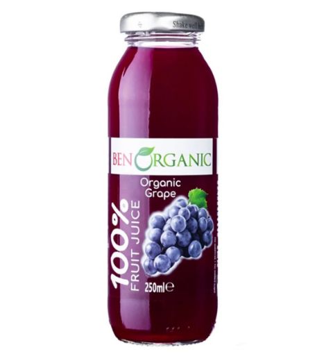 Picture of Ben Organic Grape Fruit Juice 100% 250 ml