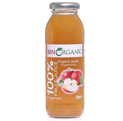 Picture of Ben Organic Apple Fruit Juice 100% 250 ml