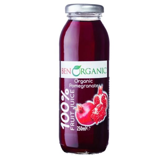 Picture of Ben Organic Pomegranate Fruit Juice 100% 250 ml