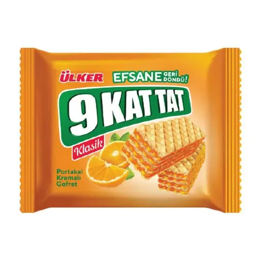 Picture of Ulker 9 Kat Tat Classic Wafer with Orange Cream 39 G