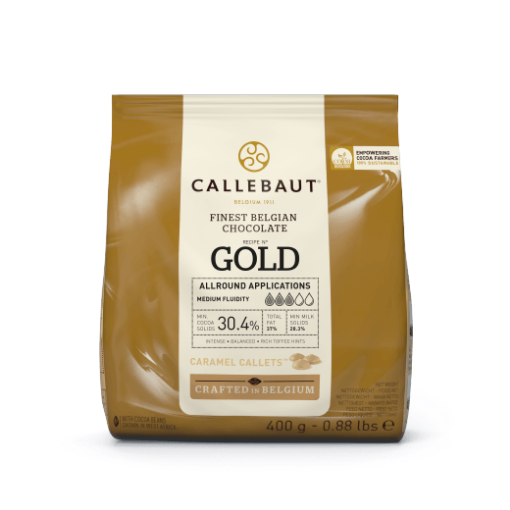 Picture of Callebaut Finest Belgian Chocolate Gold 400 G