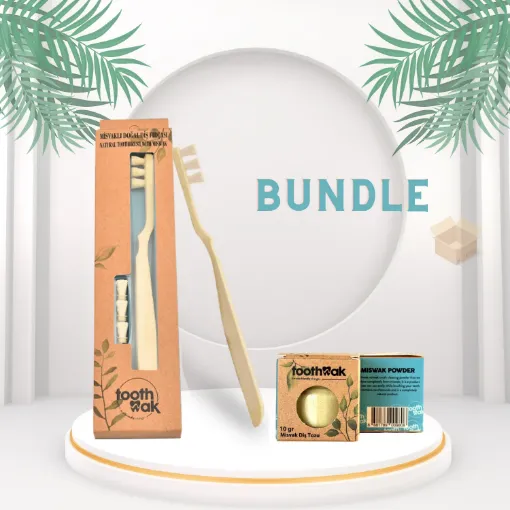 Picture of Toothwak Miswak Toothbrush With Powder Offer Bundle