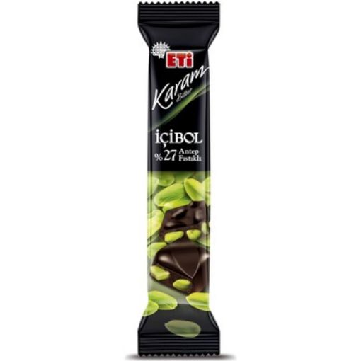 Picture of Eti Karam Icibol Bitter Chocolate 27% with Pistachios 28 G