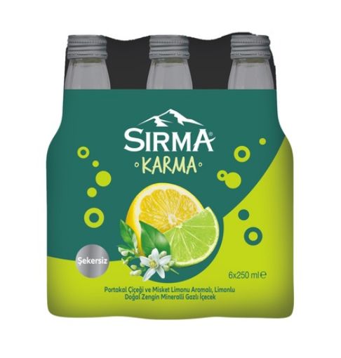 Picture of Sirma Sugar Free Mixed Orange Blossom and Lime Flavored 6 x 250 ml