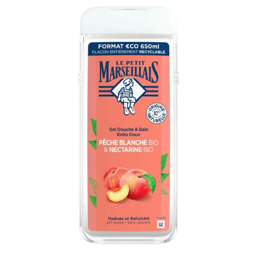 Picture of Le Petit Marseillais Extra Gentle Shower Cream Organic White Peach and Nectarine 650 ml