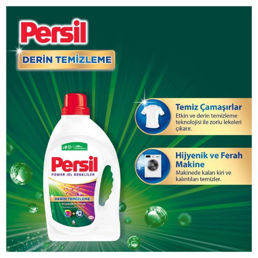 Picture of Persil Power Gel Color Deep Cleaning Plus 26 Washing Liquid Laundry Detergent for Colors (1 x 1690 ml)