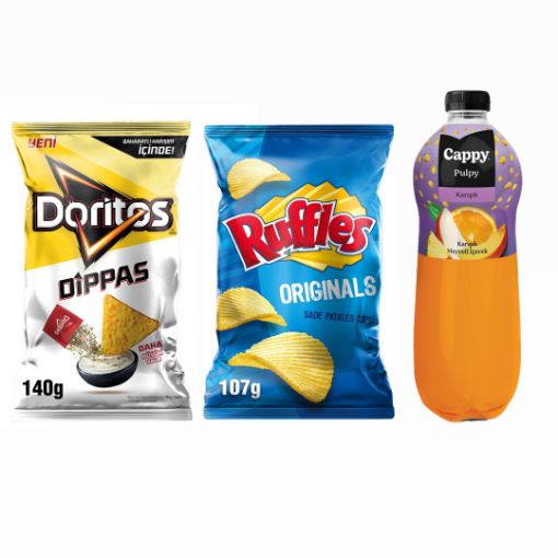 Picture of Doritos 140G + Ruffles Original 107G + Cappy 1L