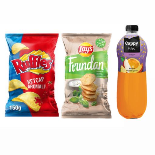 Picture of Ruffles Ketchup 100G + Lays 100G + Cappy 1L