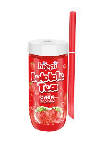 Picture of Hippo Bubble Tea Strawberry Flavored Beverage 350ml