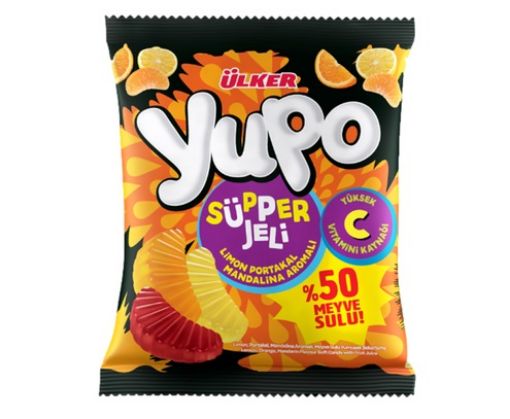 Picture of Ulker Yupo Supper Gel Lemon Orange Tangerine Flavored 80 G