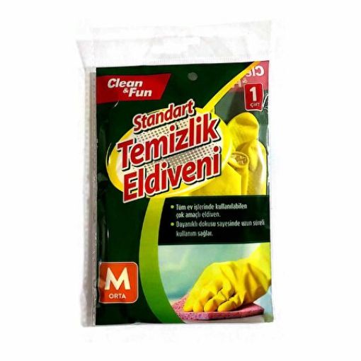 Picture of Clean & Fun Dishwashing Gloves Medium 