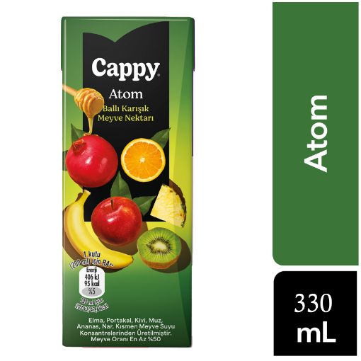 Picture of Cappy Atom Honey Mixed Fruit Nectar Drink 330 ML