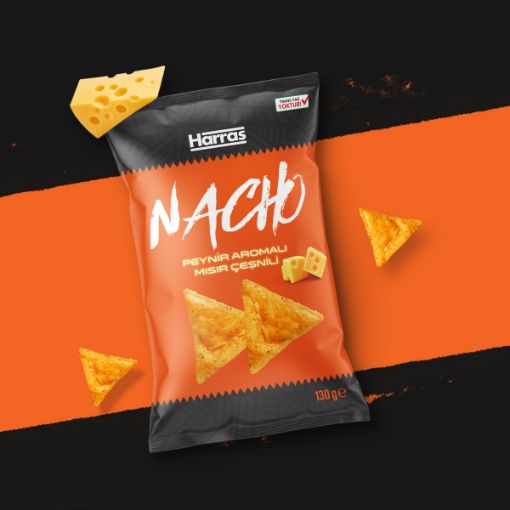 Picture of Harras Nacho Corn Chips with Cheese Seasoning 130 G