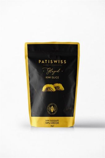 Picture of Patiswiss Handmade Chocolate Glazed Kiwi Slice Dark Chocolate 58% Cocoa 80 G