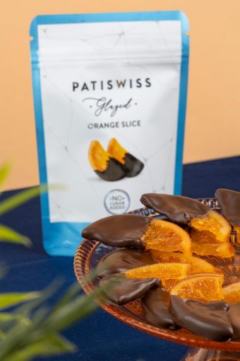 Picture of  Patiswiss Glazed Orange Slice No Sugar Added Dark Chocolate 60% Cocoa 80 G